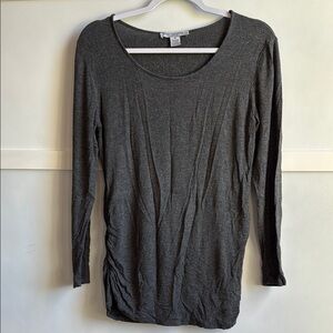 Women's Gray Long Sleeve Top